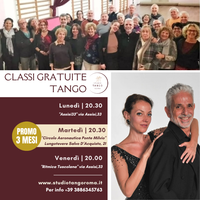 classi gratuite di tango argentino a roma